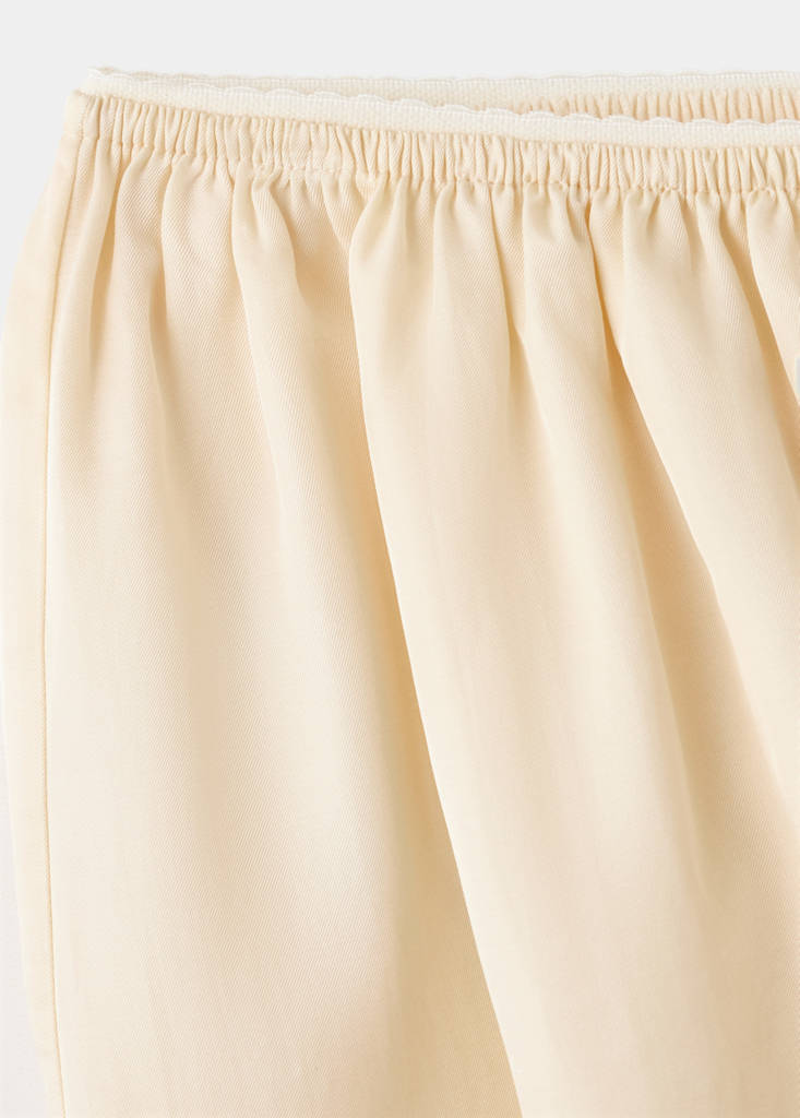Satin lace shorts — Ecru