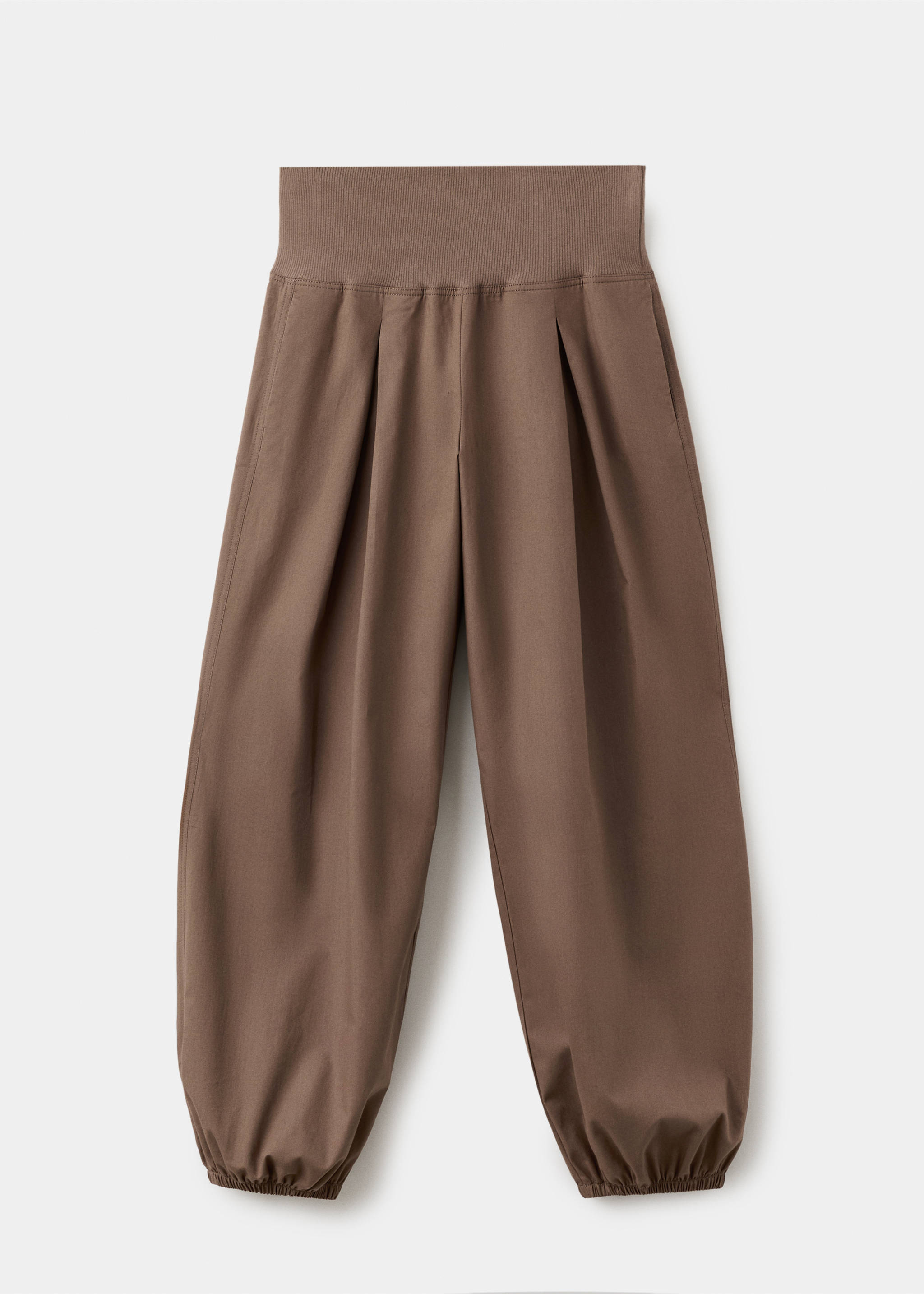 High-waisted harem pants - Article without model, Medium Brown. Ref: 27056001-00.
