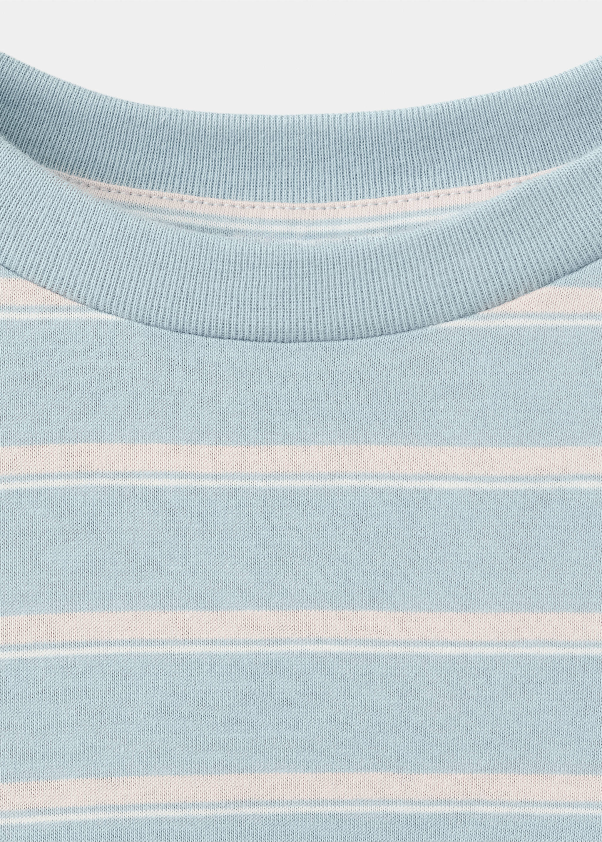 Cotton striped pyjama t-shirt - Details of the article 8, Blue. Ref: 27056002-00.