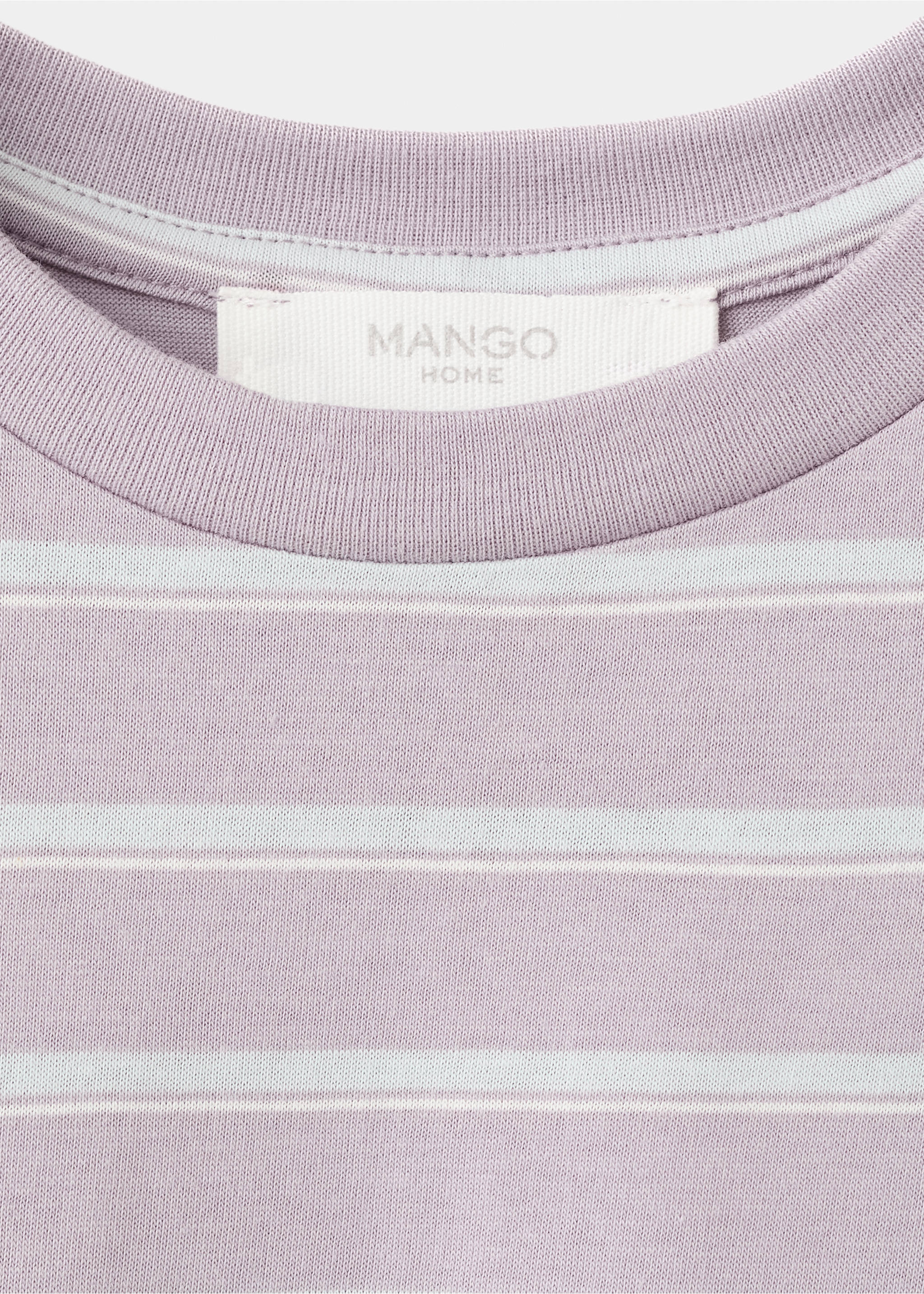 Cotton striped pyjama t-shirt - Details of the article 8, Purple. Ref: 27056002-00.