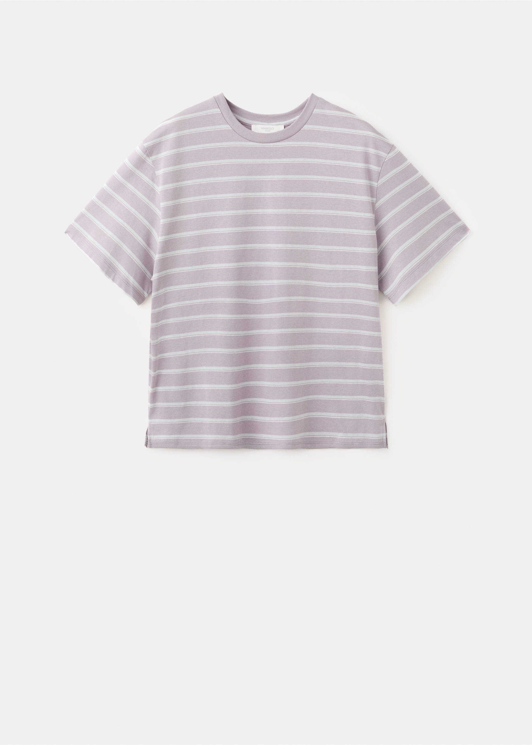 Katoenen pyjama T-shirt met strepen - Artikel zonder model, Paars. Ref: 27056002-00.