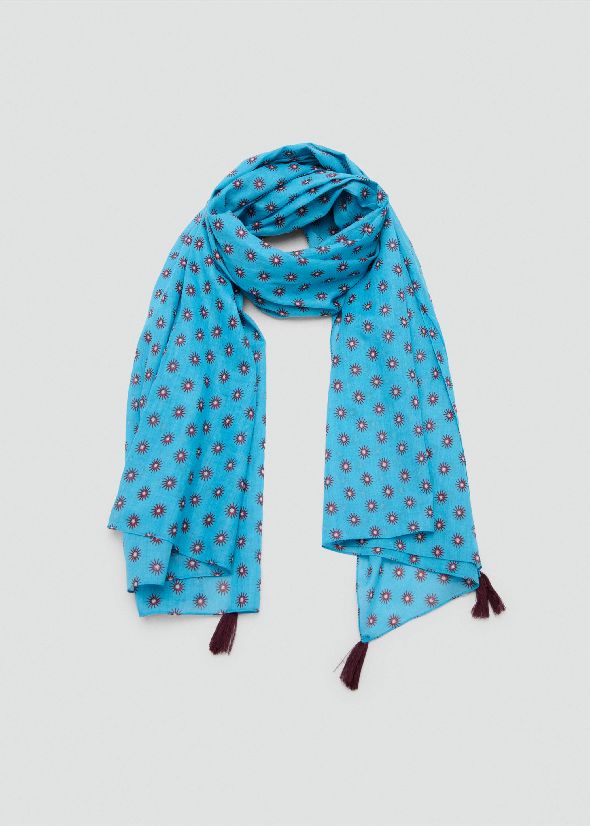 Pareo estampado - Detalle del artículo 1, Azul. Ref: 27056337-00.