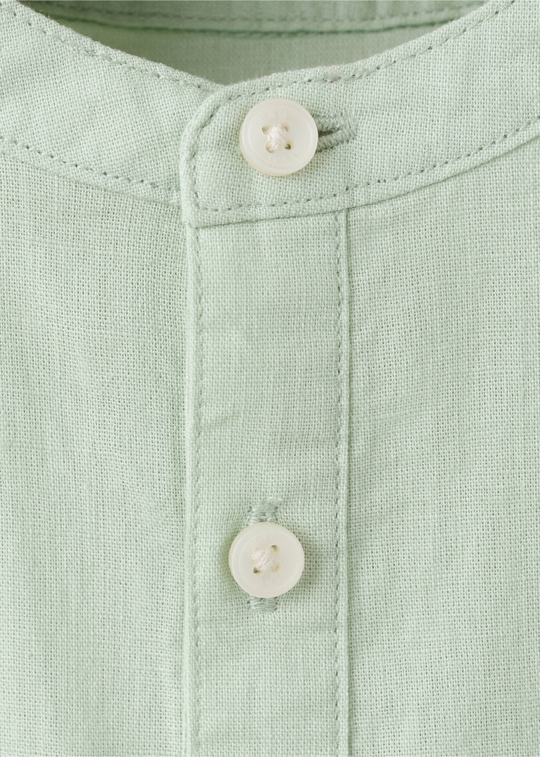 Camisa lino bolsillo - Detalle del artículo 8, Verde pastel. Ref: 27056339-00.