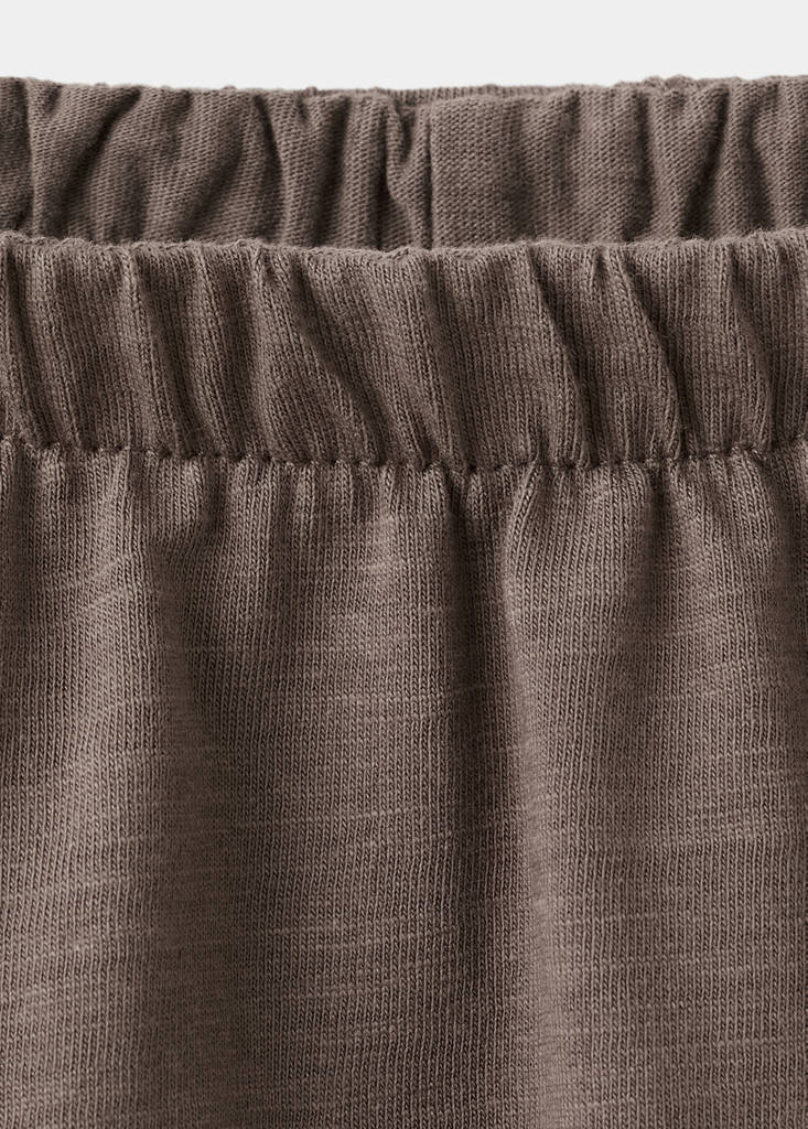Ruffled cotton skirt — Brown