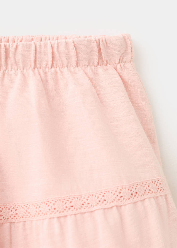 Ruffled cotton skirt — Pink