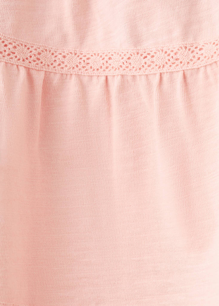 Ruffled cotton skirt — Pink