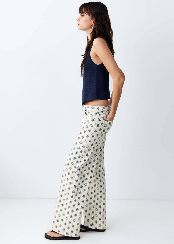 Printed wide leg jeans — Off White