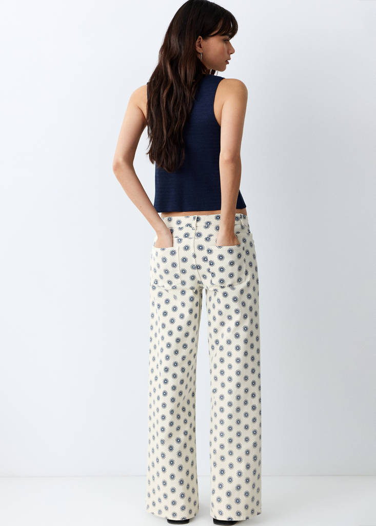 Printed wide leg jeans — Off White