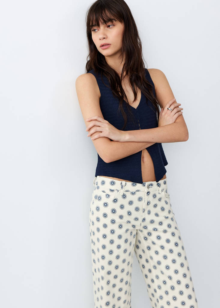 Printed wide leg jeans — Off White