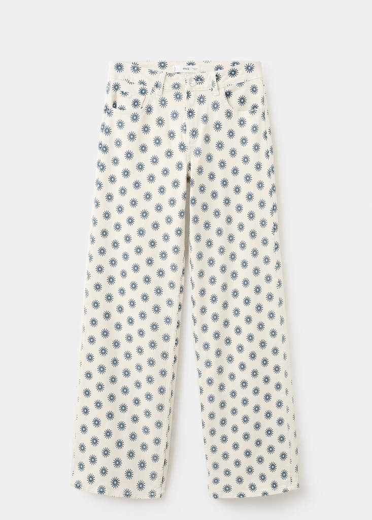 Printed wide leg jeans — Off White