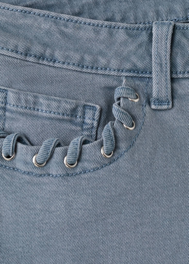 Mini shorts with decorative details — Blue