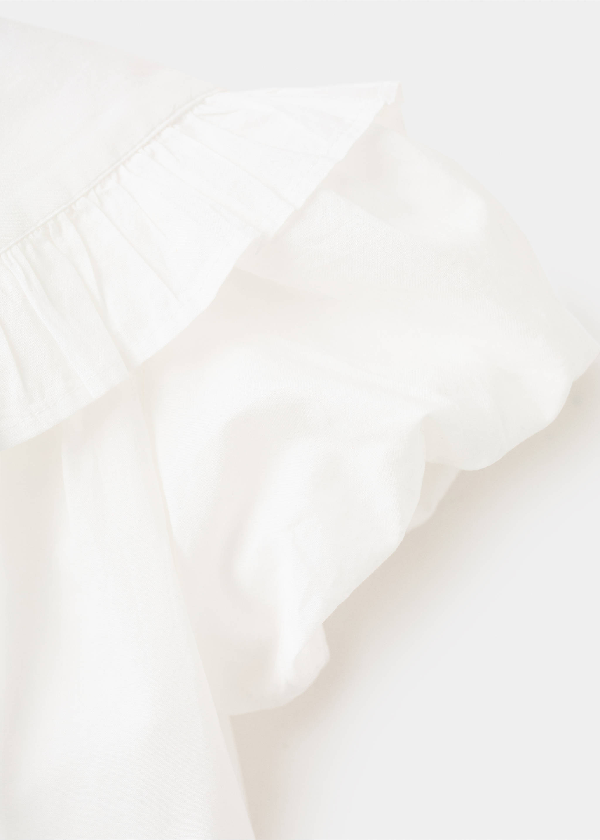 Blusa algodón volantes - Detalle del artículo 0, Blanco. Ref: 27056343-00.