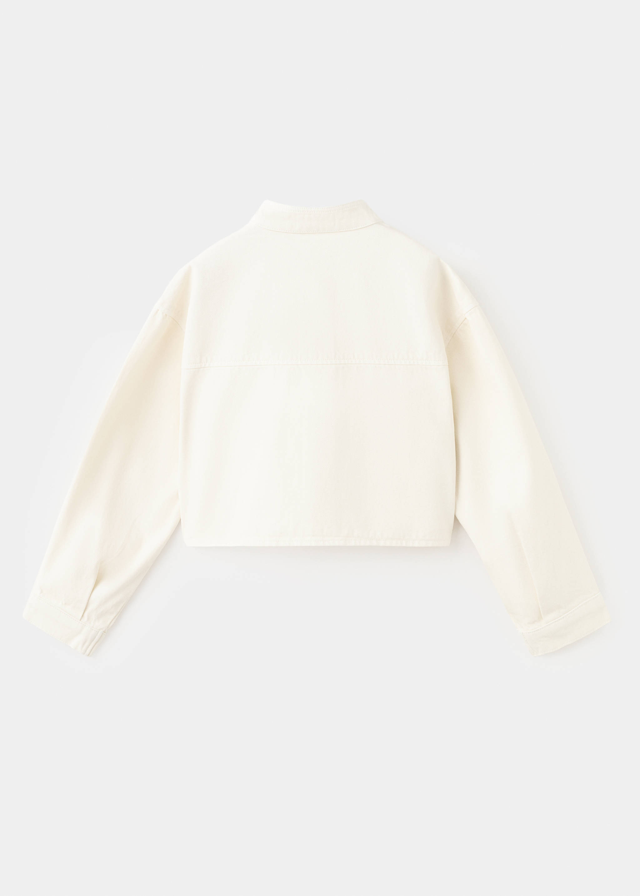 Denim jacket with a band collar - Reverse of the article