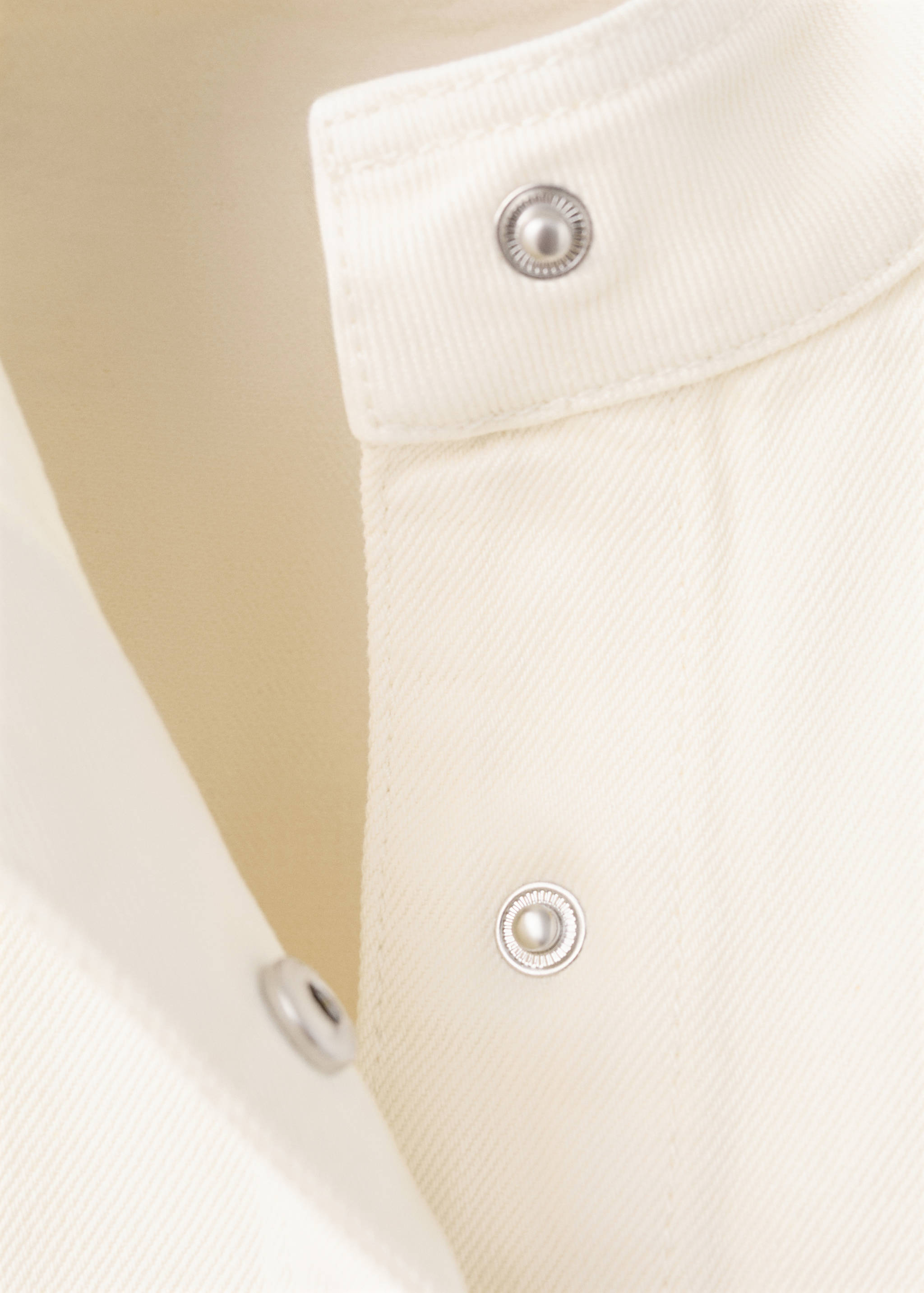 Denim jacket with a band collar - Details of the article 0