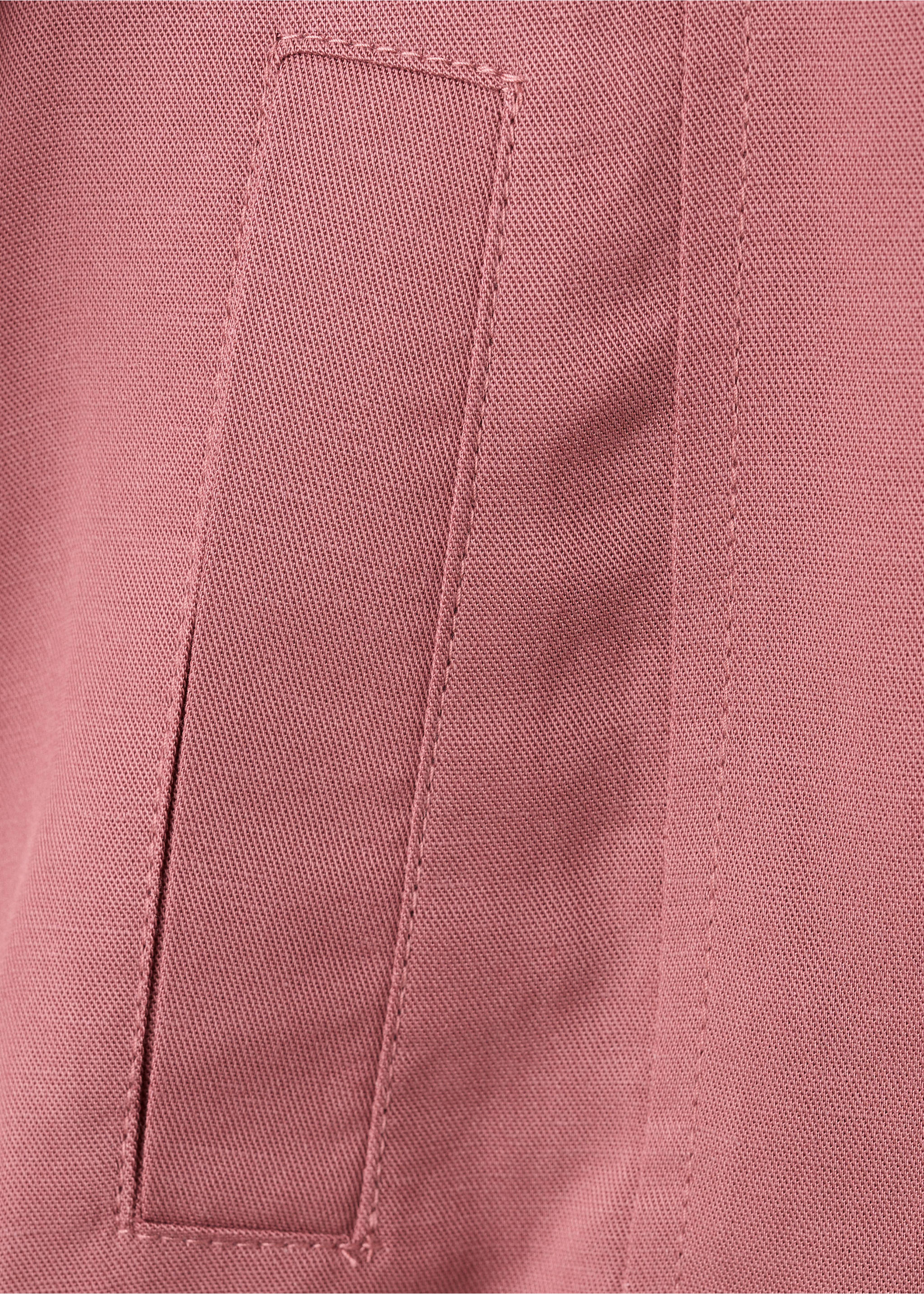 Linen lyocell bomber jacket - Details of the article 8, Pink. Ref: 27056345-00.