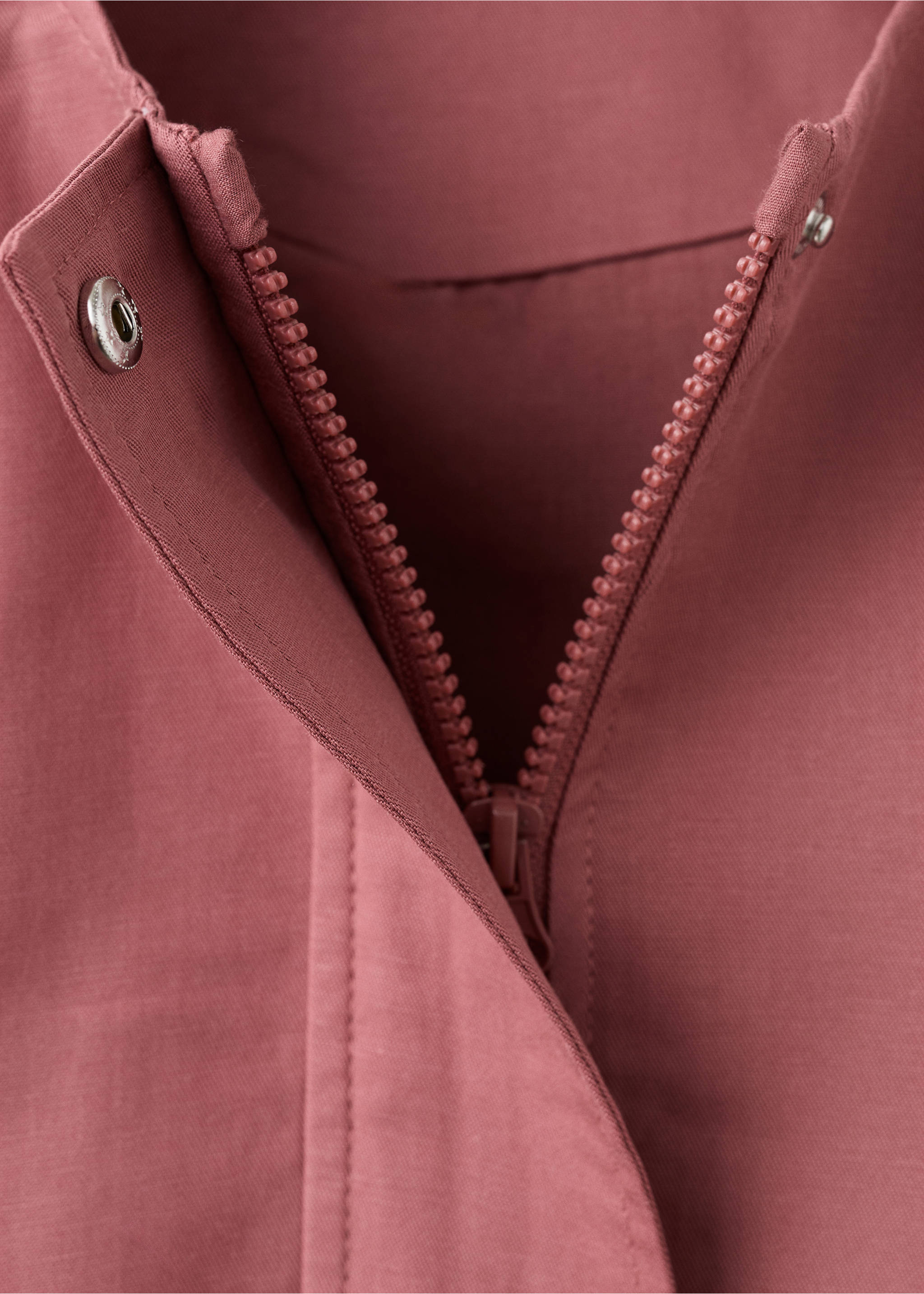Linen lyocell bomber jacket - Details of the article 0, Pink. Ref: 27056345-00.