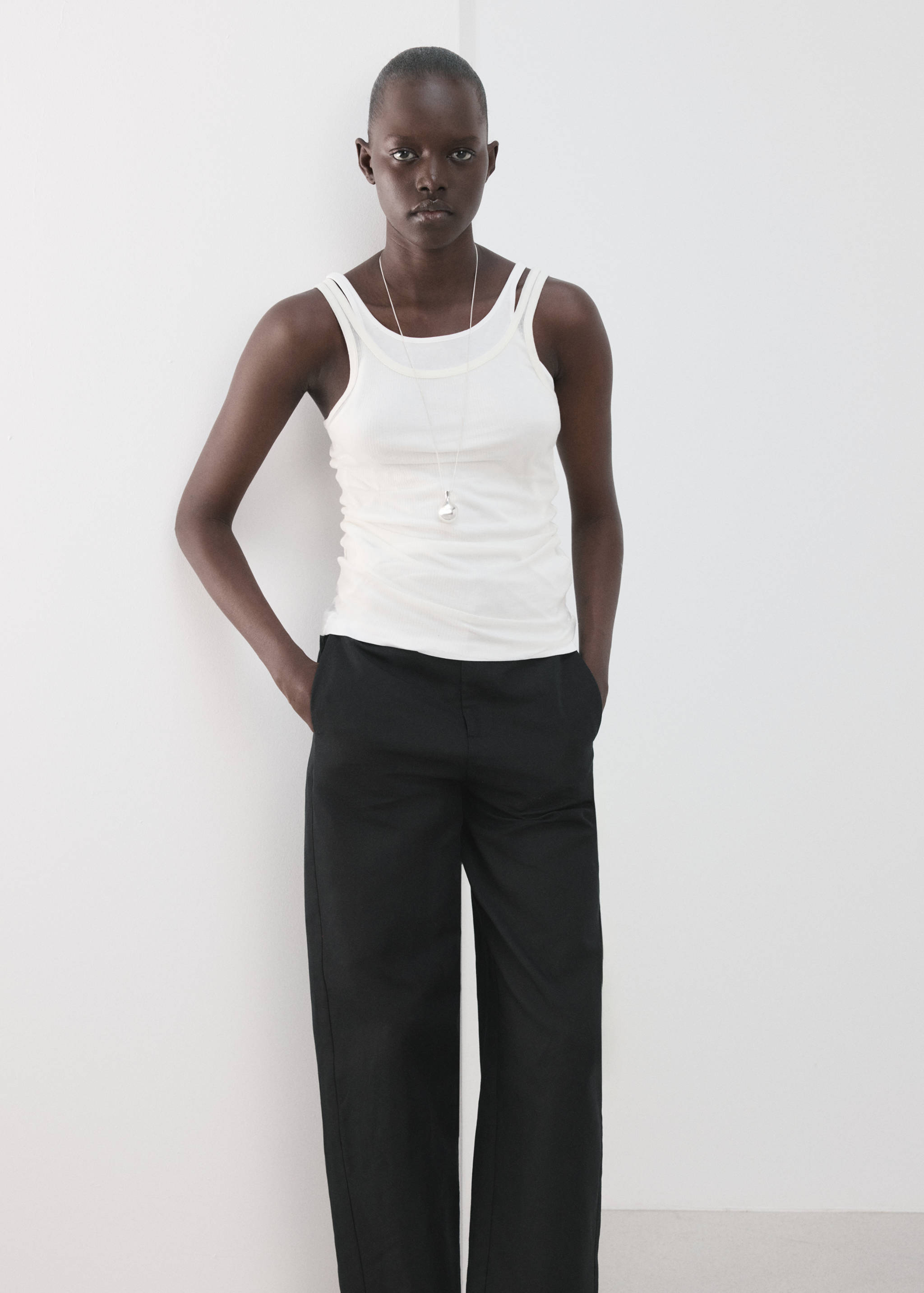 Barrel cotton trousers - Details of the article 2
