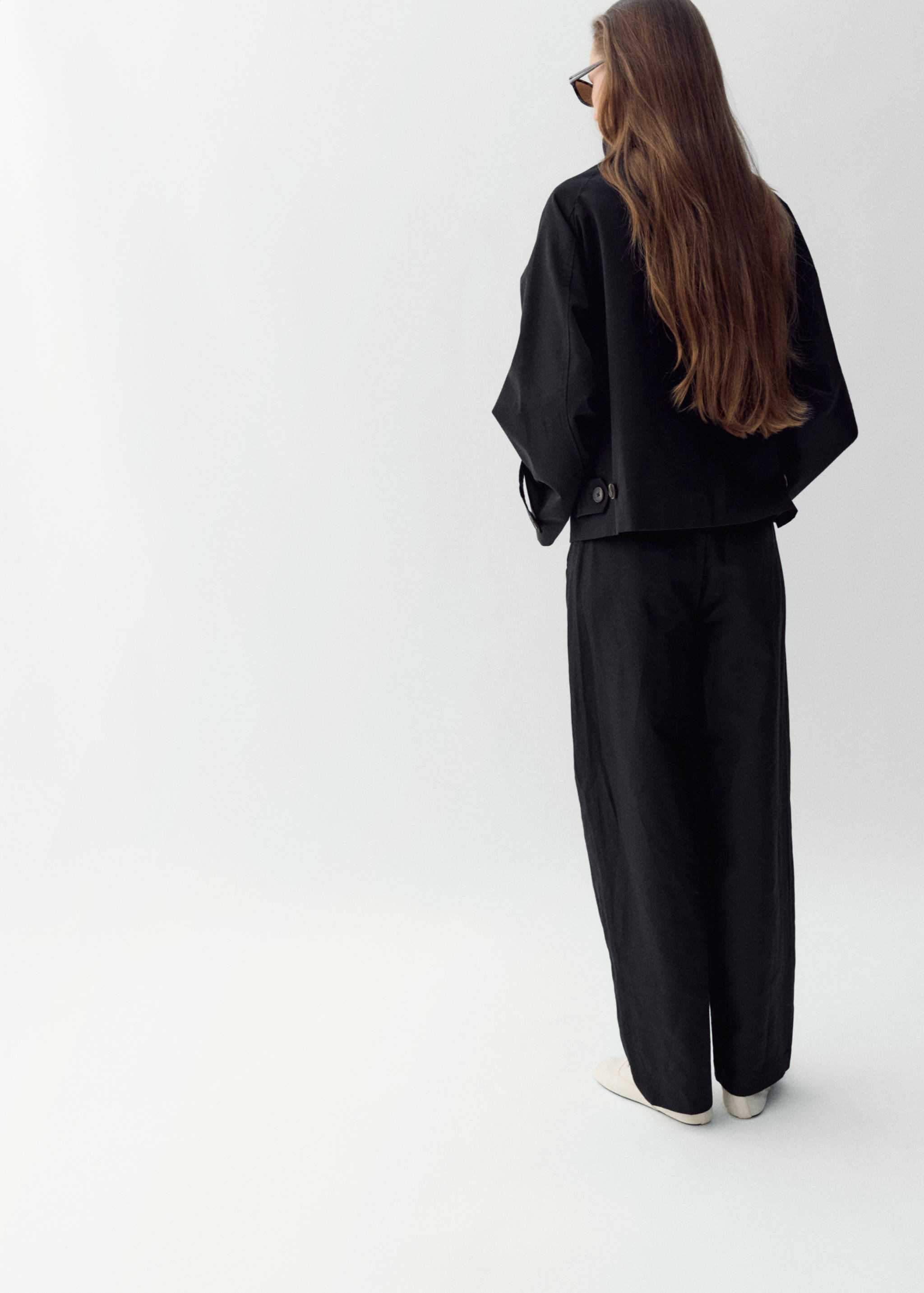 Barrel cotton trousers - Reverse of the article