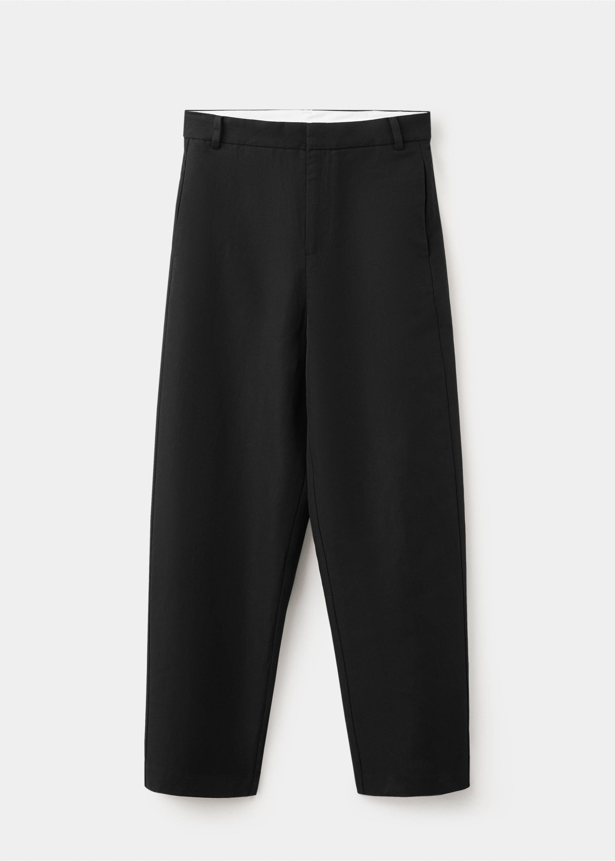 Barrel cotton trousers - Article without model, Black. Ref: 27056346-00.