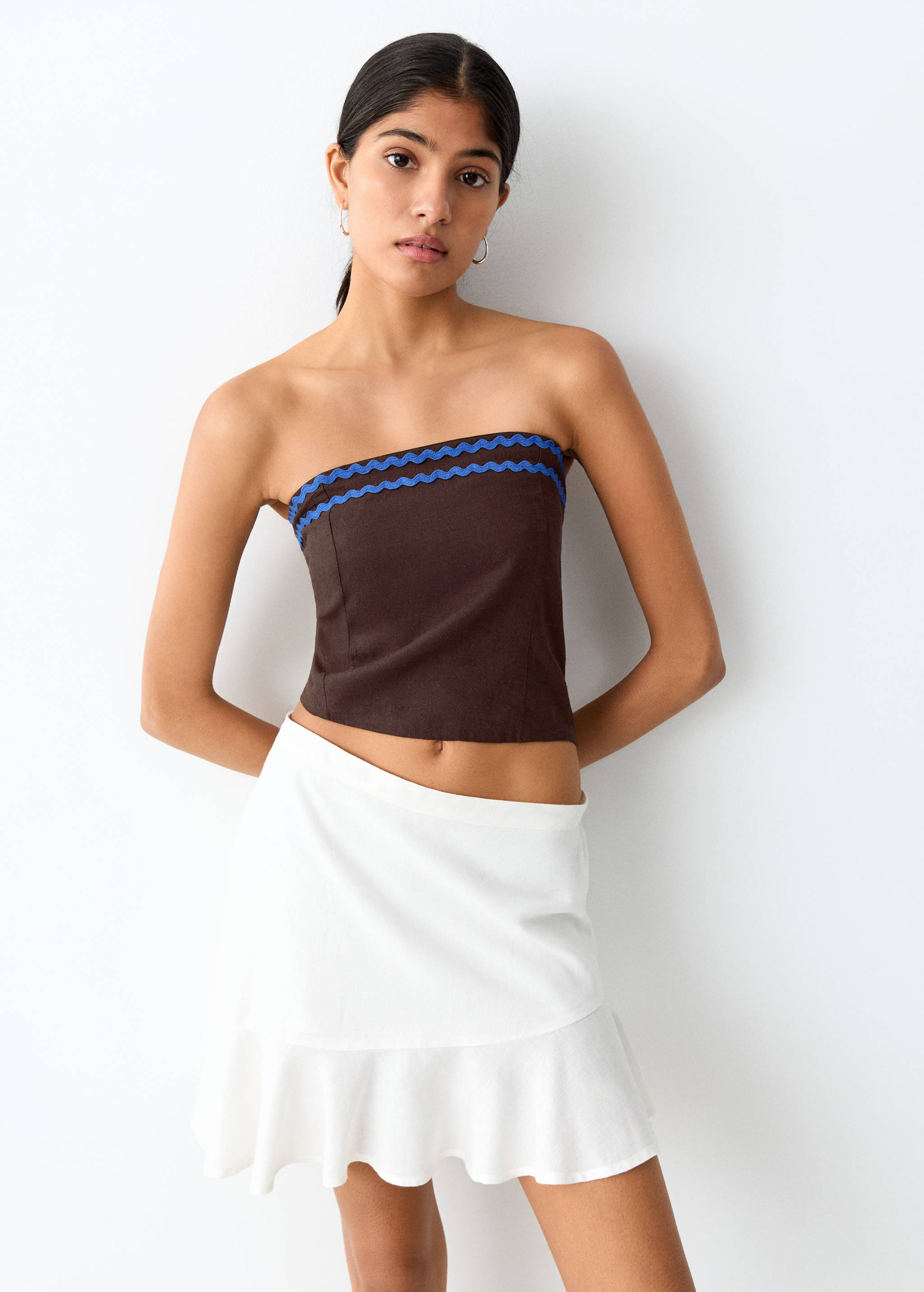 Top bandeau detalls contrast - Pla mig