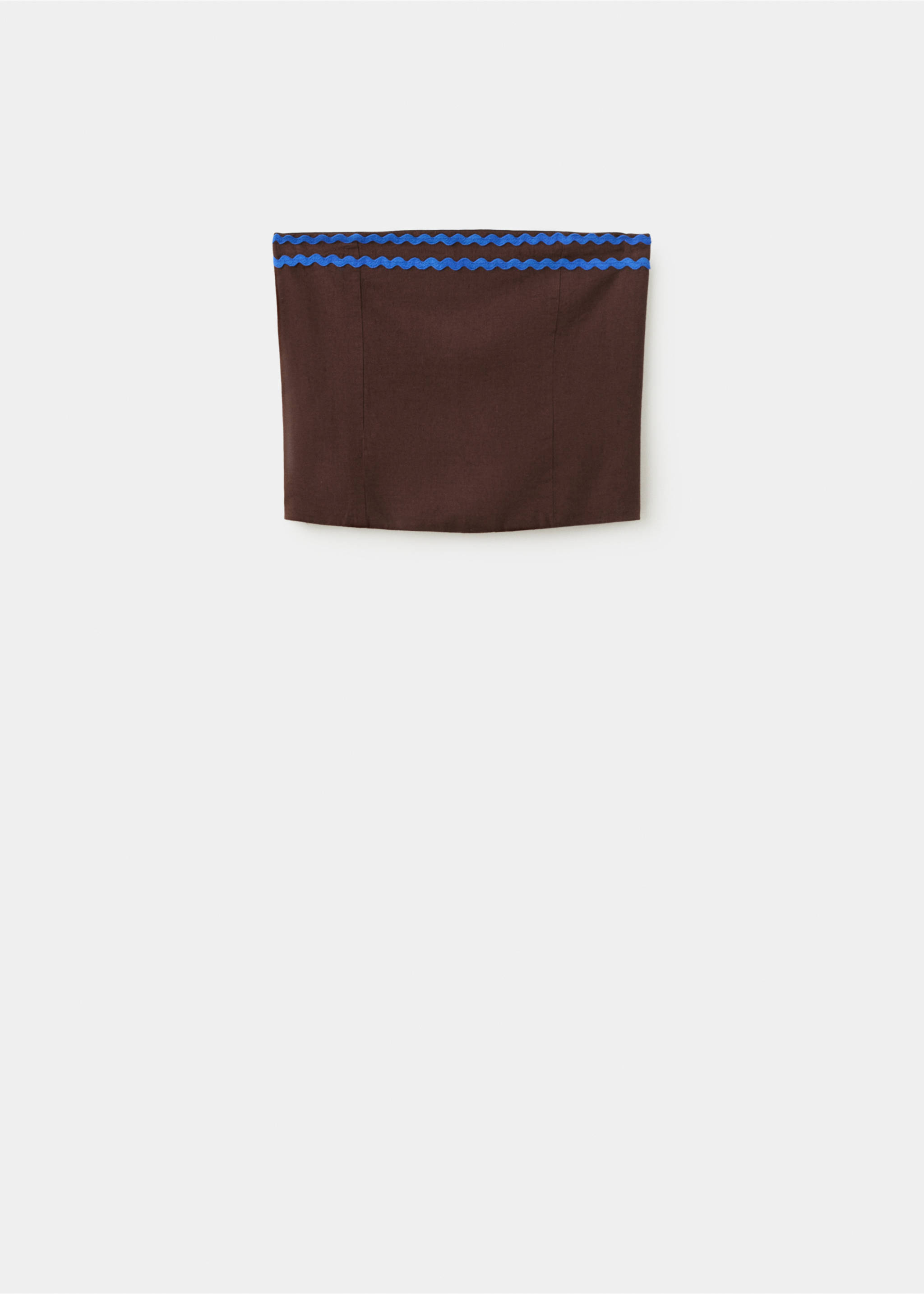 Top bandeau détails en contraste - Article sans modèle, Marron. Ref: 27056347-00.