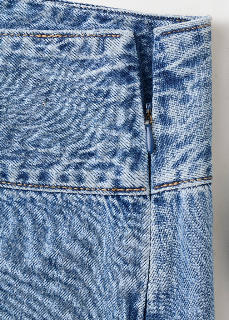 Tie-waist mini shorts — Medium Blue