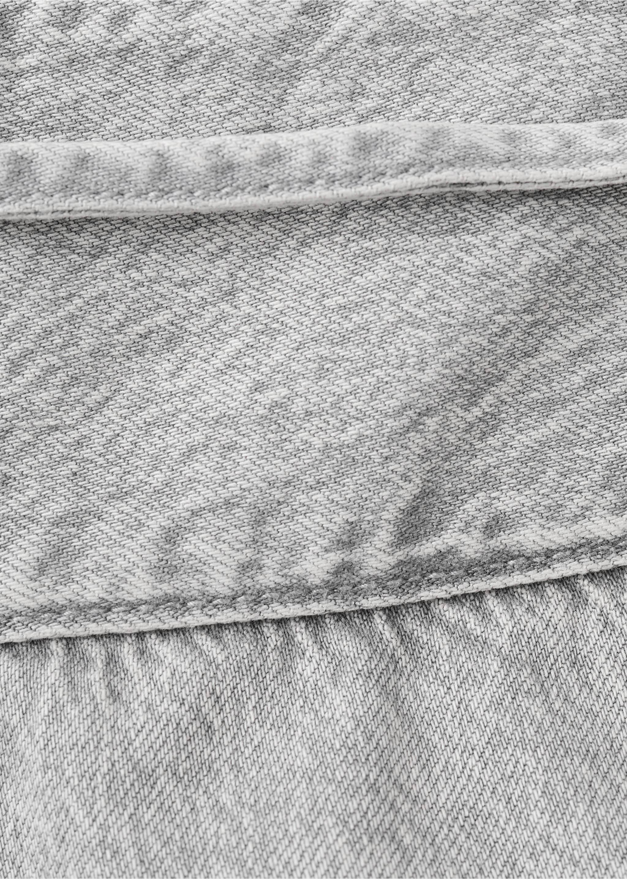 Tie-waist mini shorts - Details of the article 0, Denim Grey. Ref: 27056348-00.