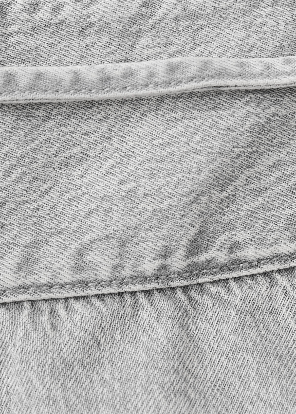 Tie-waist mini shorts — Denim Grey