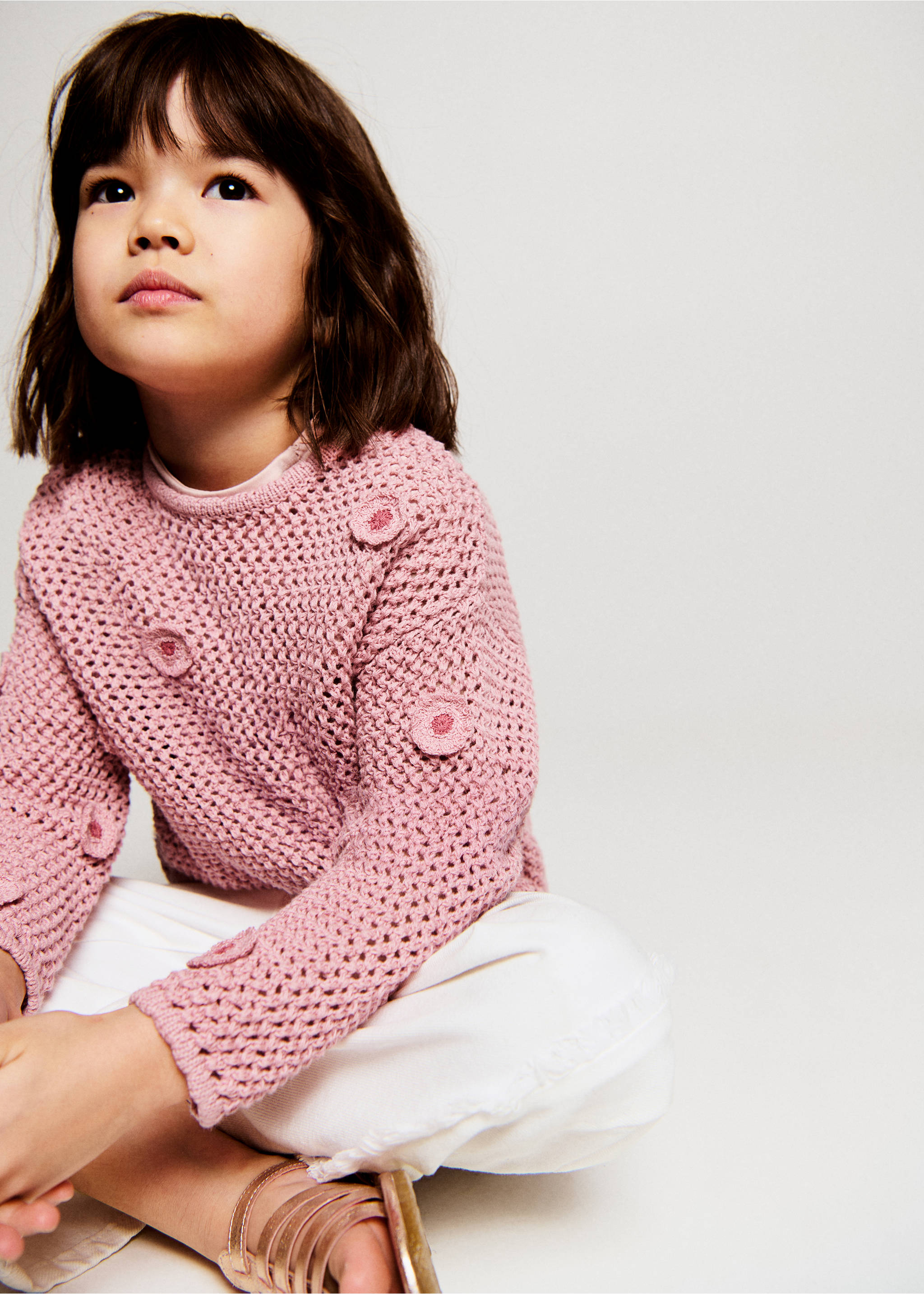 Jersey punto calado - Detalle del artículo 2, Rosa palo. Ref: 27056352-00.