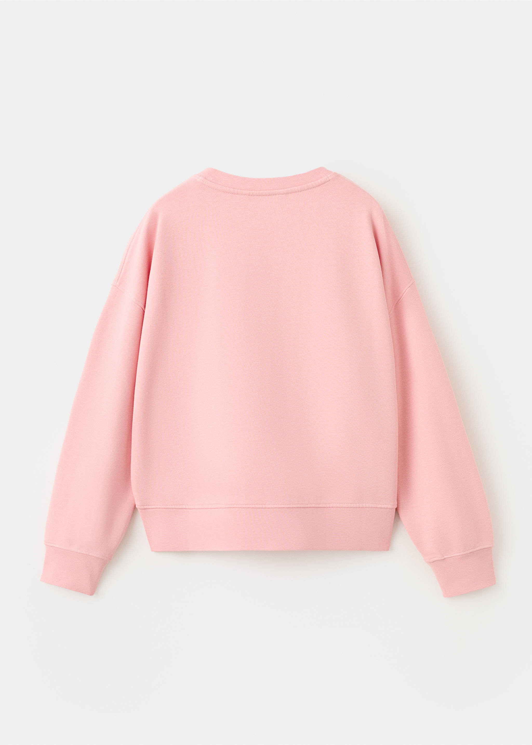 Cotton palm tree sweatshirt - Reverse of the article, Pink. Ref: 27056353-00.