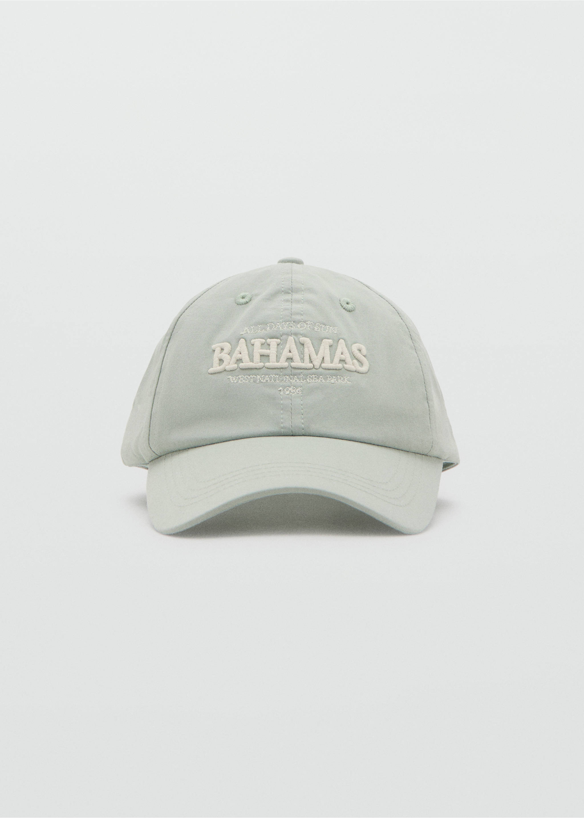 Gorra missatge brodat - Article sense model, Verd aigua. Ref: 27056354-00.