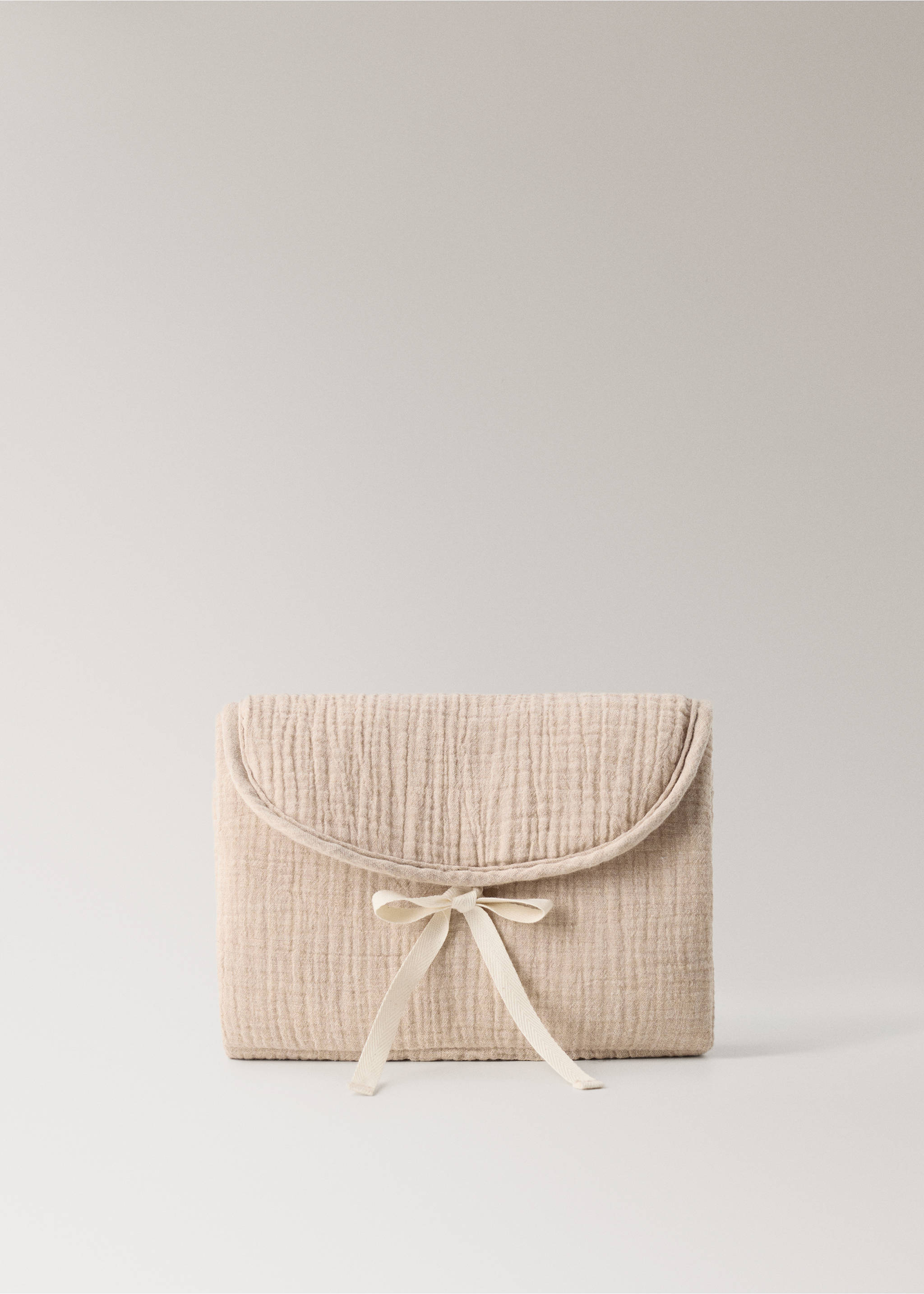Baby changing mat in cotton gauze - Article without model, Beige. Ref: 27056357-00.