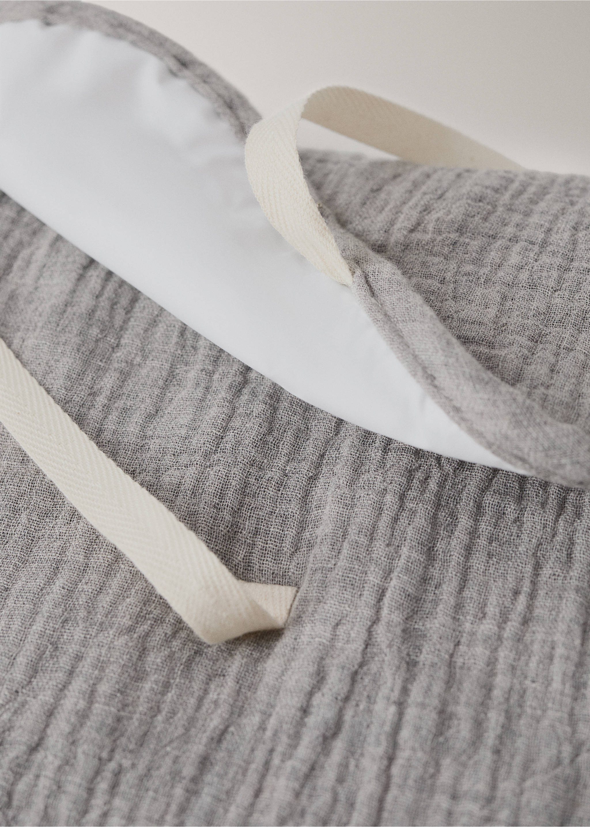 Baby changing mat in cotton gauze - Details of the article 2, Grey. Ref: 27056357-00.
