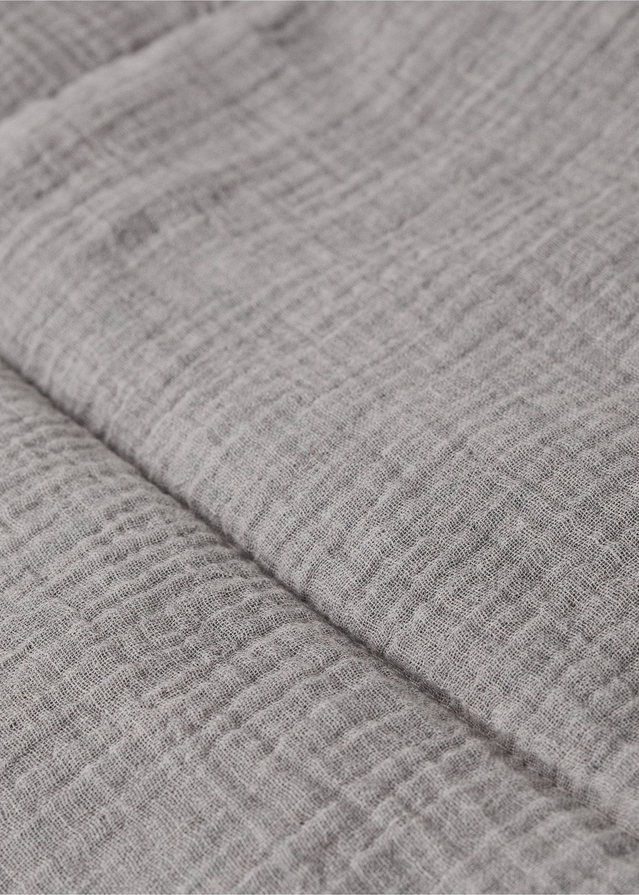 Baby changing mat in cotton gauze - Details of the article 3, Grey. Ref: 27056357-00.