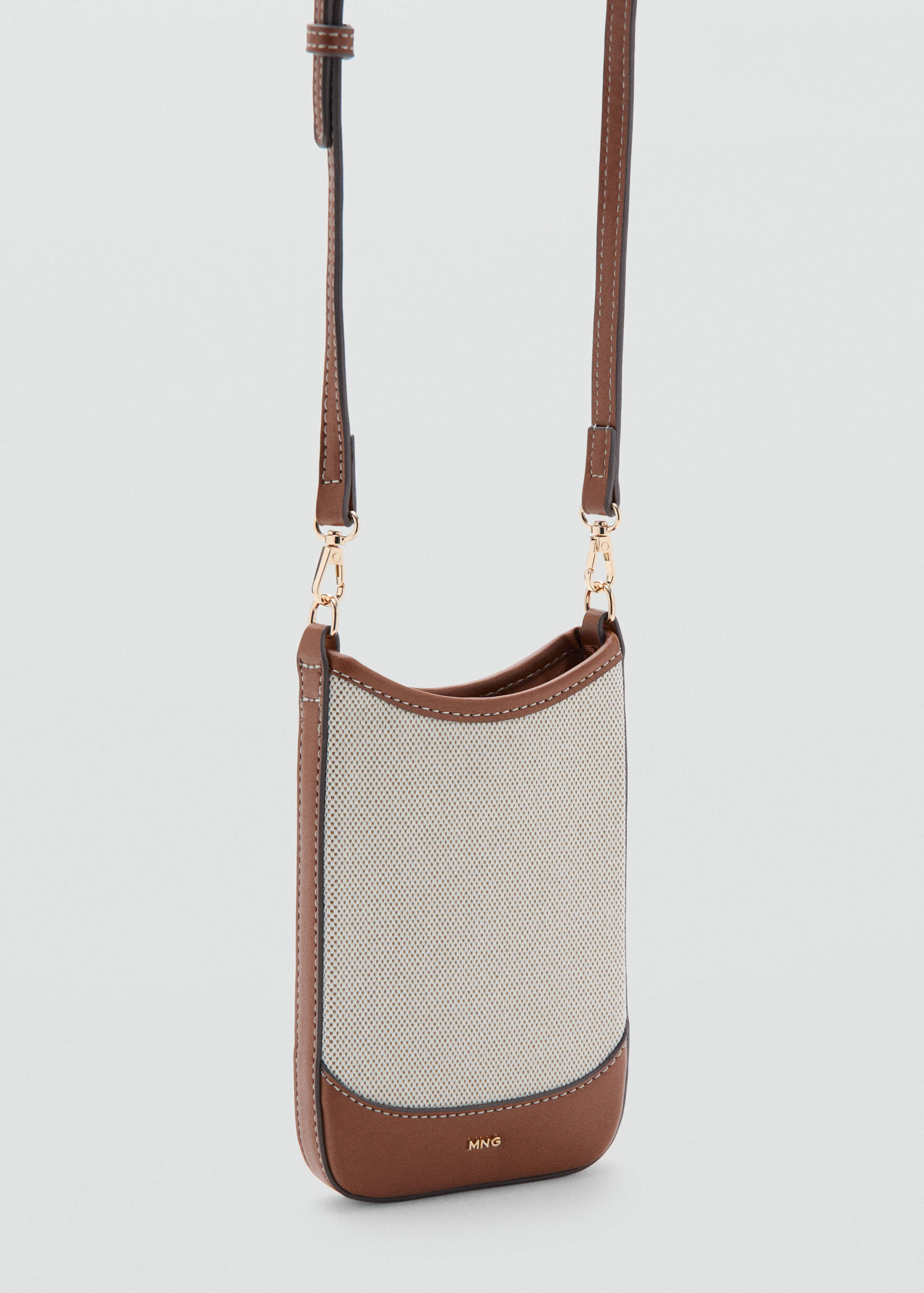 Canvas crossbody mobile case - Medium plane