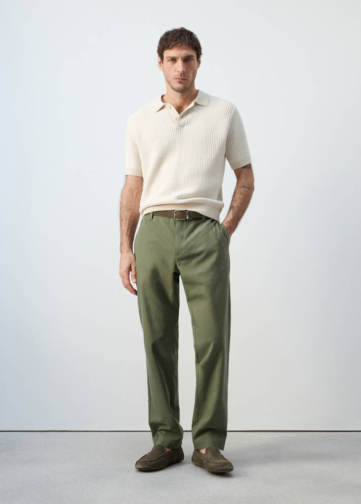 Regular-fit chino trousers — Forest Green
