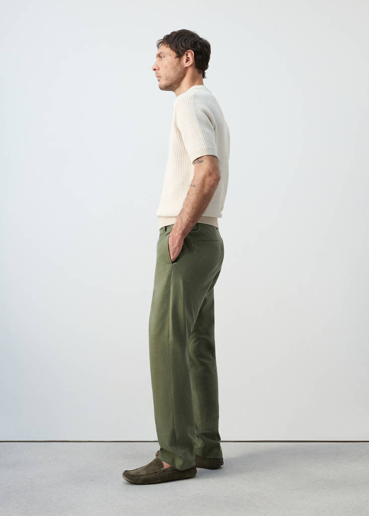 Regular-fit chino trousers — Forest Green