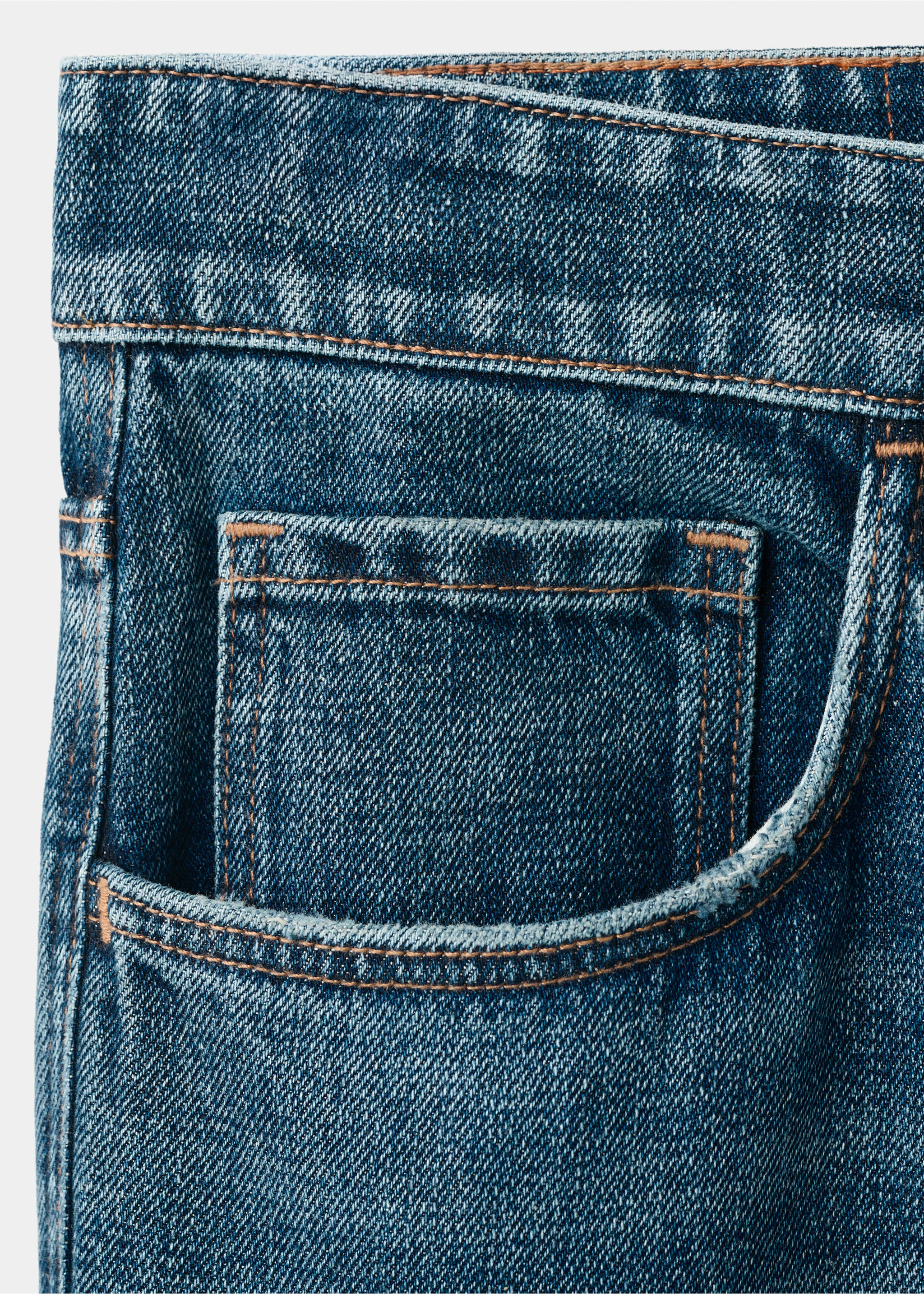 جينز ستريت فيت قطن وكتان - تفاصيل المنتج 0, أزرق خمري غامق. Ref: 27056711-00.