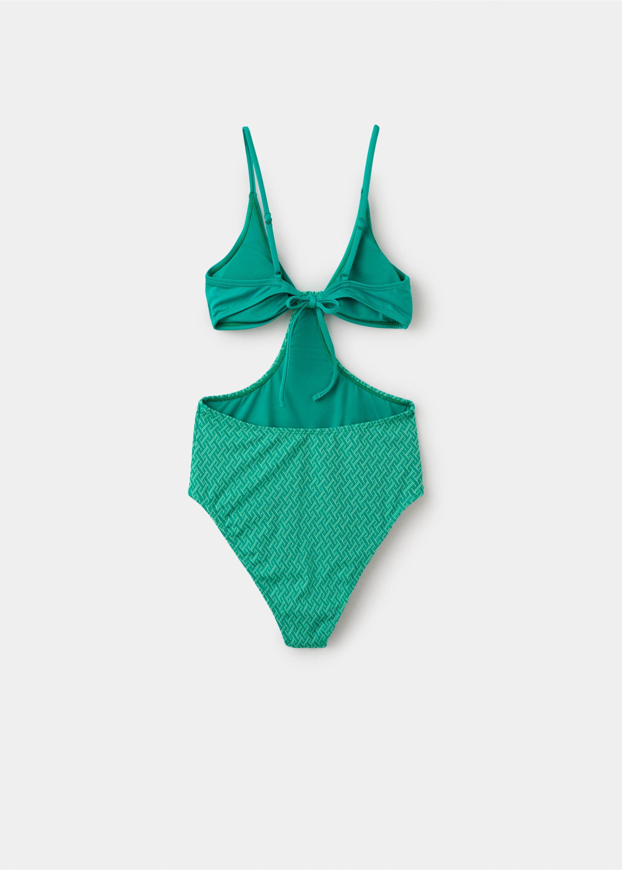 Bañador textura braguita media - Reverso del artículo, Turquesa. Ref: 27056713-00.