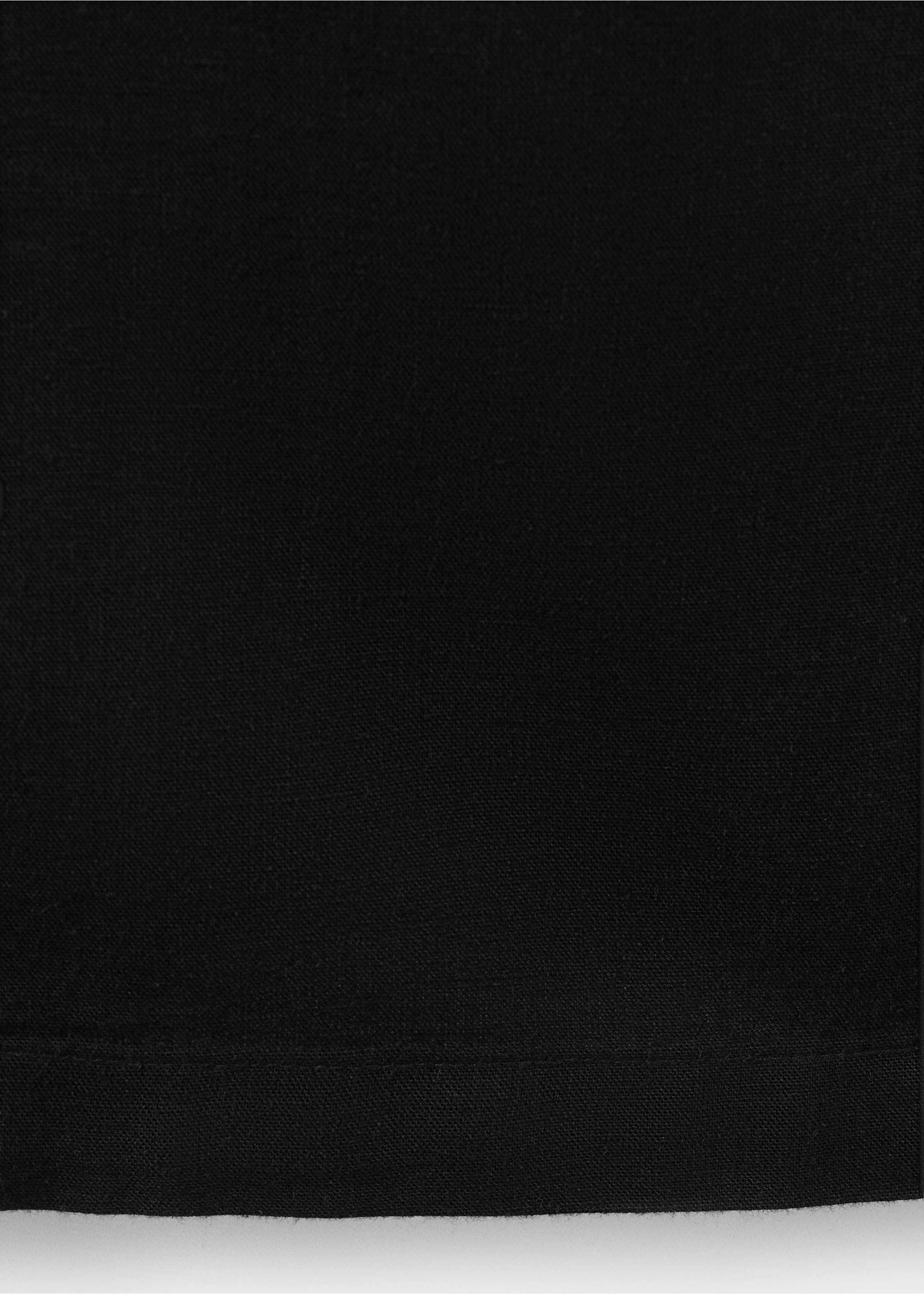 Straight linen-blend trousers - Details of the article 0, Black. Ref: 27056714-00.