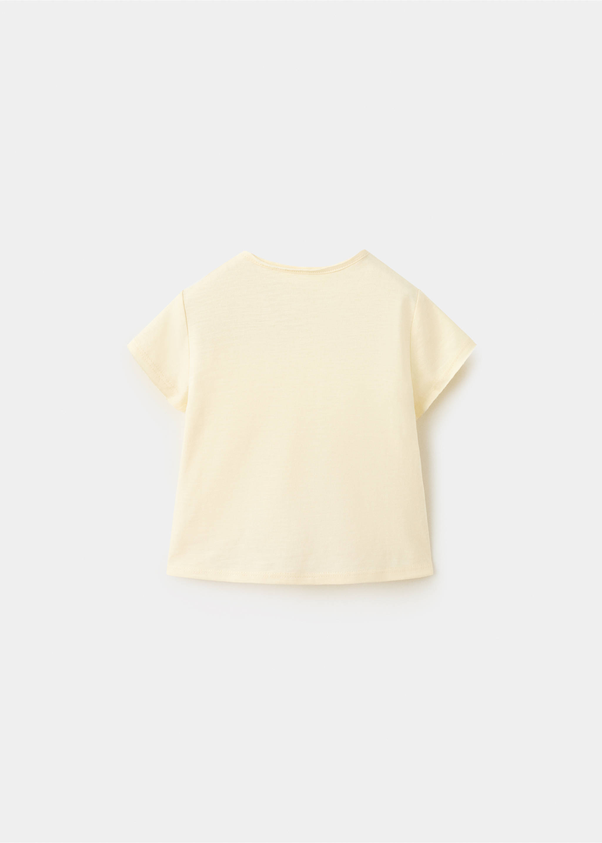 Printed cotton-blend t-shirt - Reverse of the article, Yellow. Ref: 27056716-00.