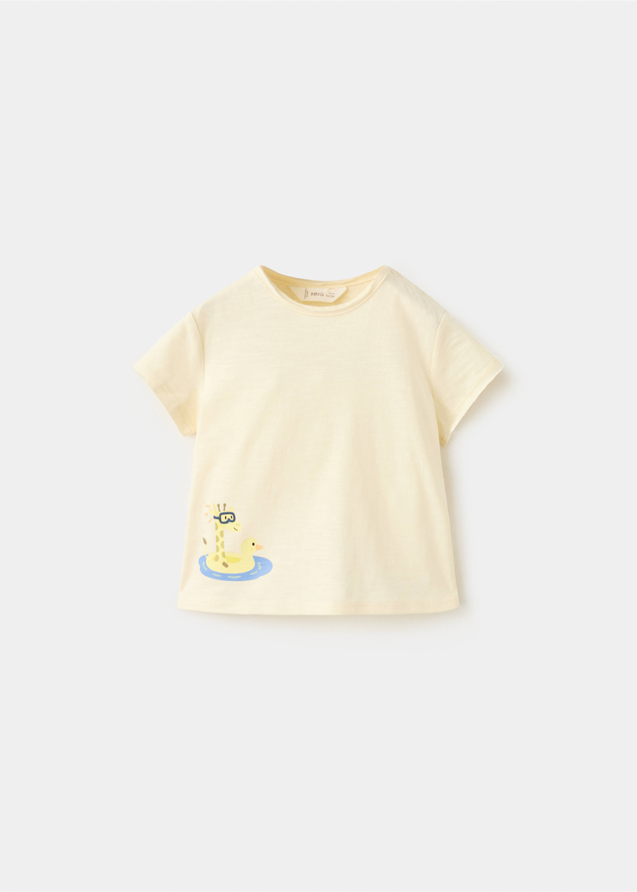 Camiseta algodón estampada - Artículo sin modelo, Amarillo. Ref: 27056716-00.