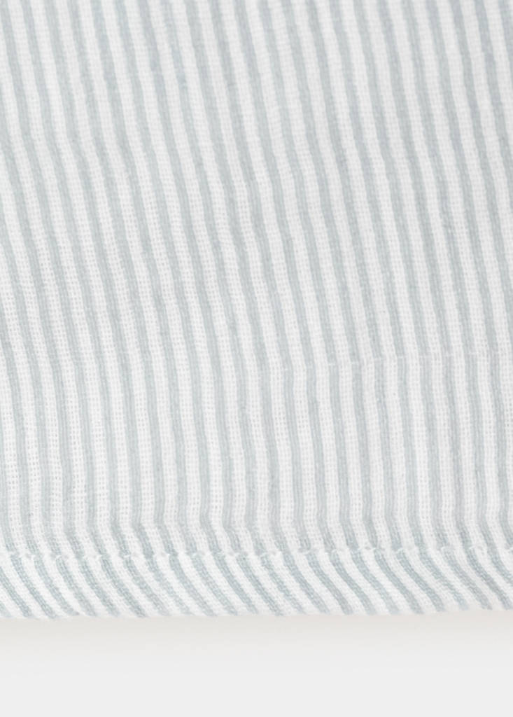 Striped cotton shirt — Sky Blue