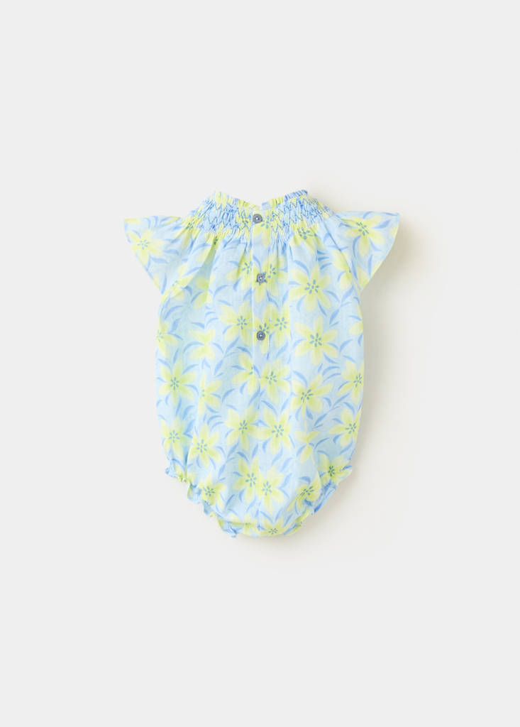 Floral-print romper suit — Yellow