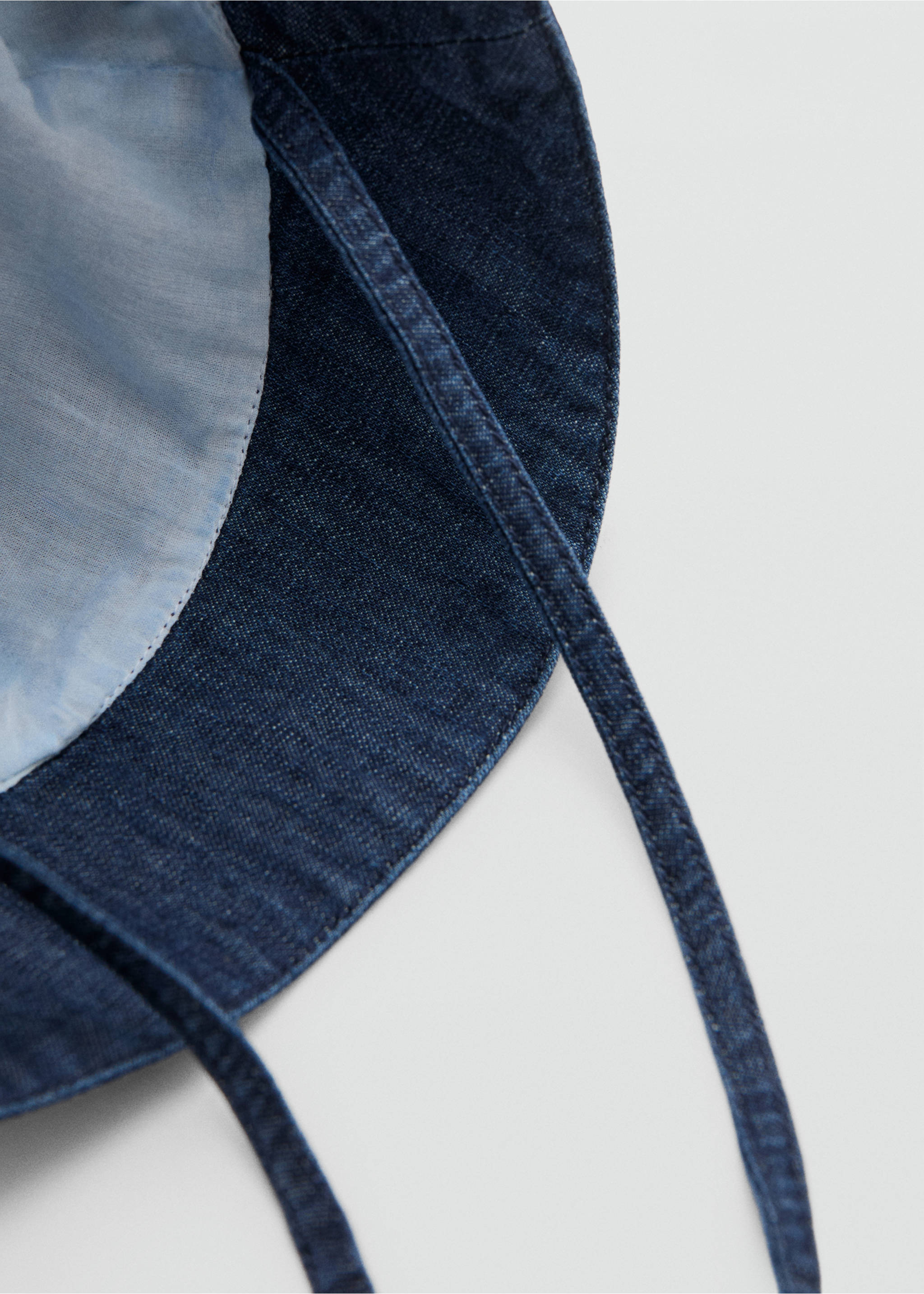 Denim bucket hat - Details of the article 1, Dark Blue. Ref: 27056726-00.