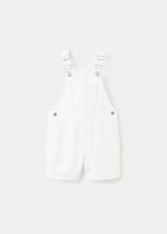 Denim dungarees with pockets — White 2