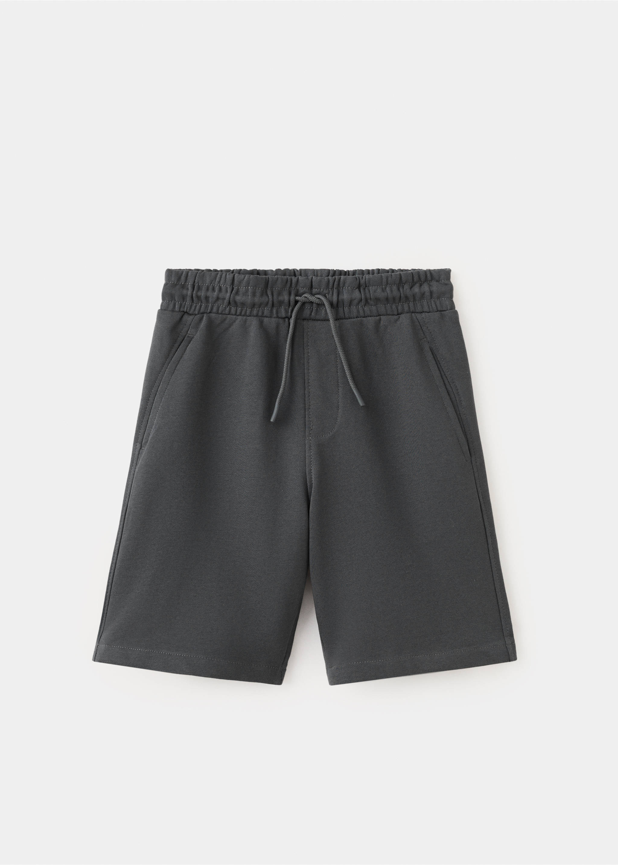 Basic cotton bermuda shorts - Article without model, Charcoal. Ref: 27056728-00.