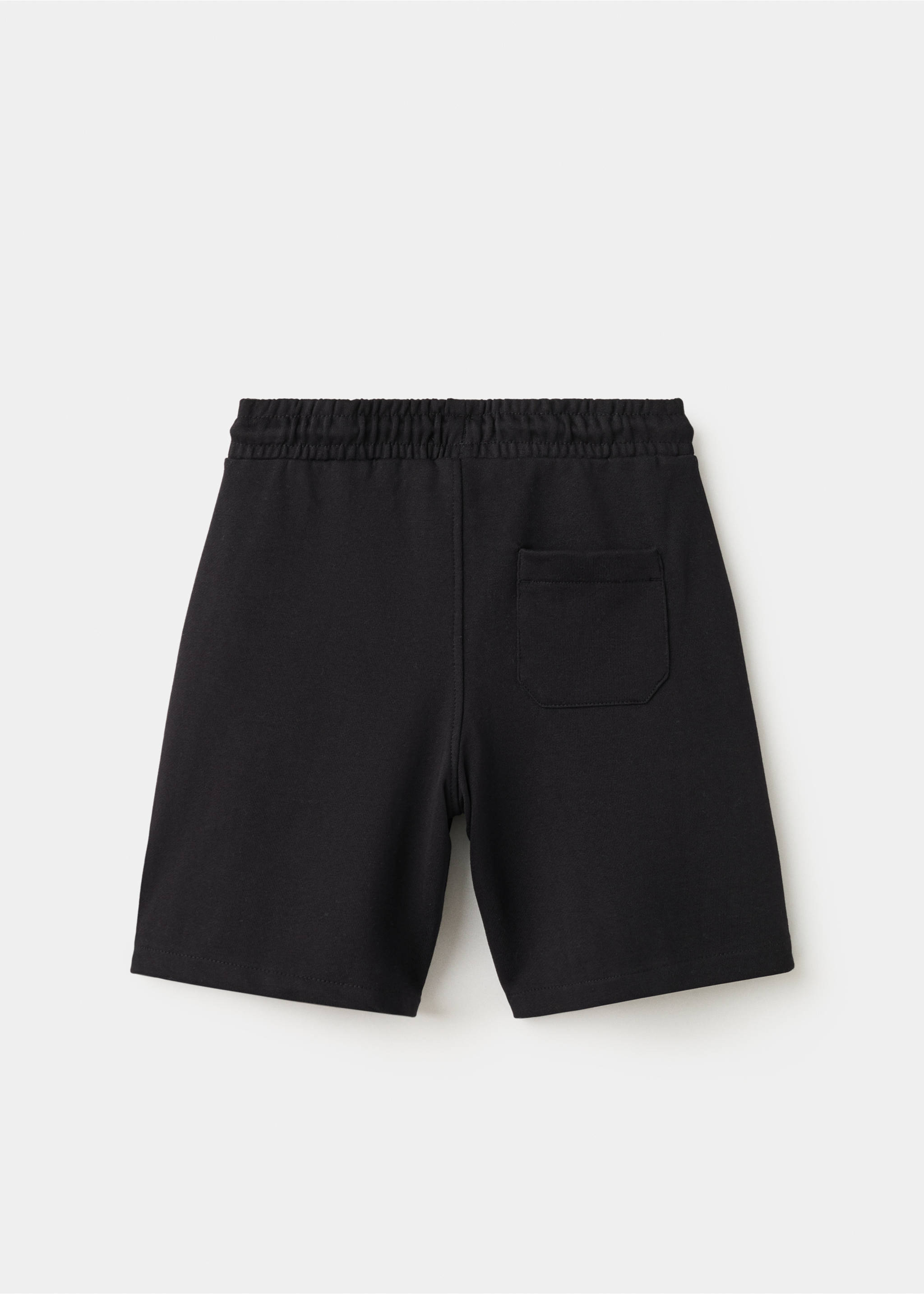 Basic cotton bermuda shorts - Reverse of the article, Black. Ref: 27056728-00.
