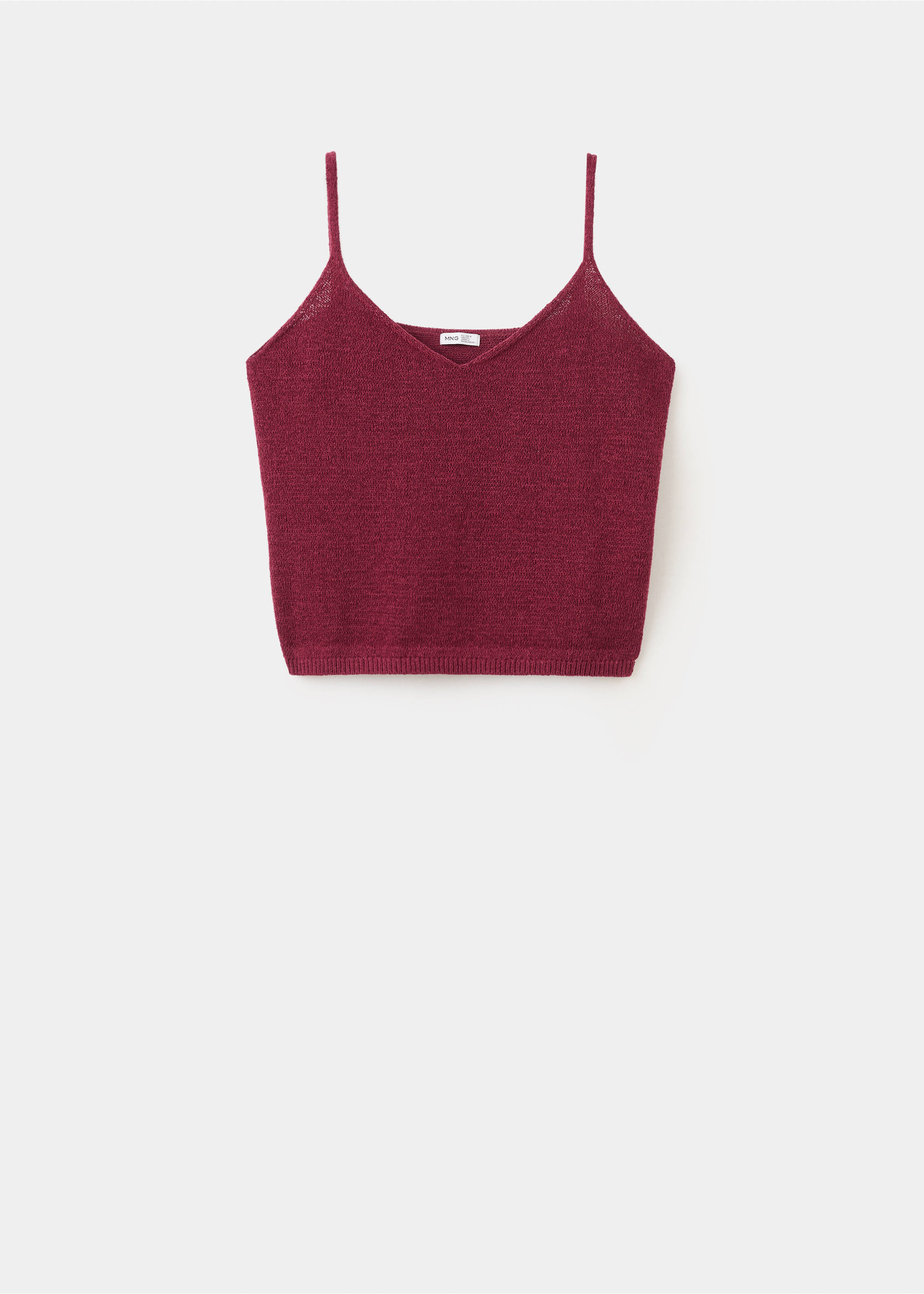 Knit strap top - Article without model, Maroon. Ref: 27056729-00.