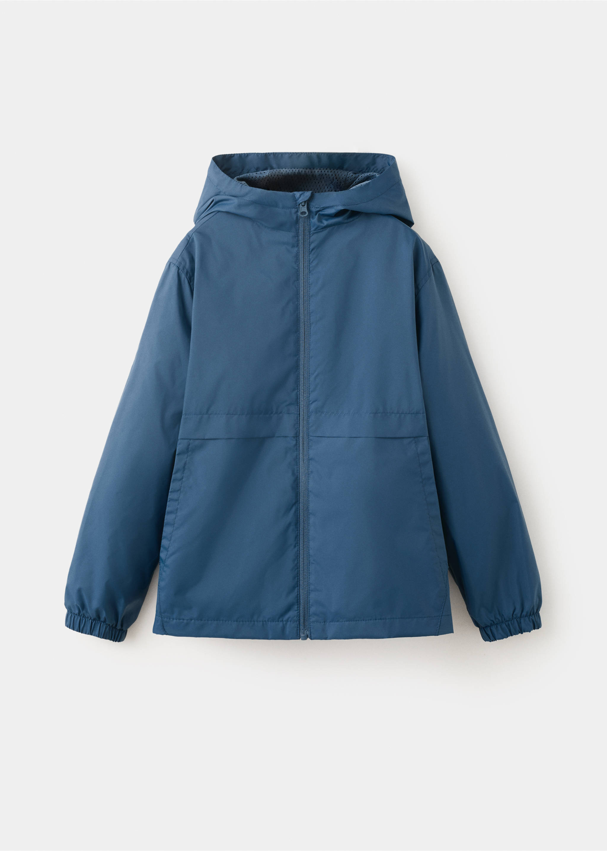 Hooded zip-up parka - Article without model, China Blue. Ref: 27056730-00.